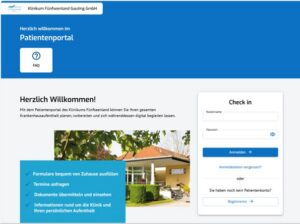 Patientenportal für das Klinikum Fünfseenland 5 Screenshot Referenz Patientenportal Klinikum Fünfseenland